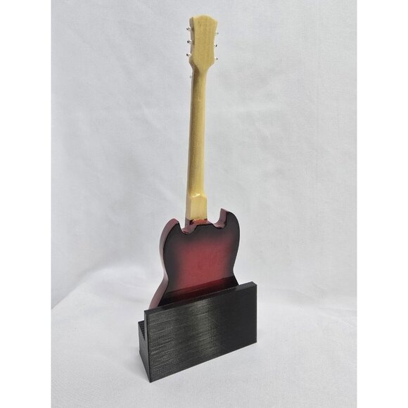Collectible Red Mini Electric Guitar Model Home Decor- 3D Printed Stand- 25CM - Picture 11 of 11